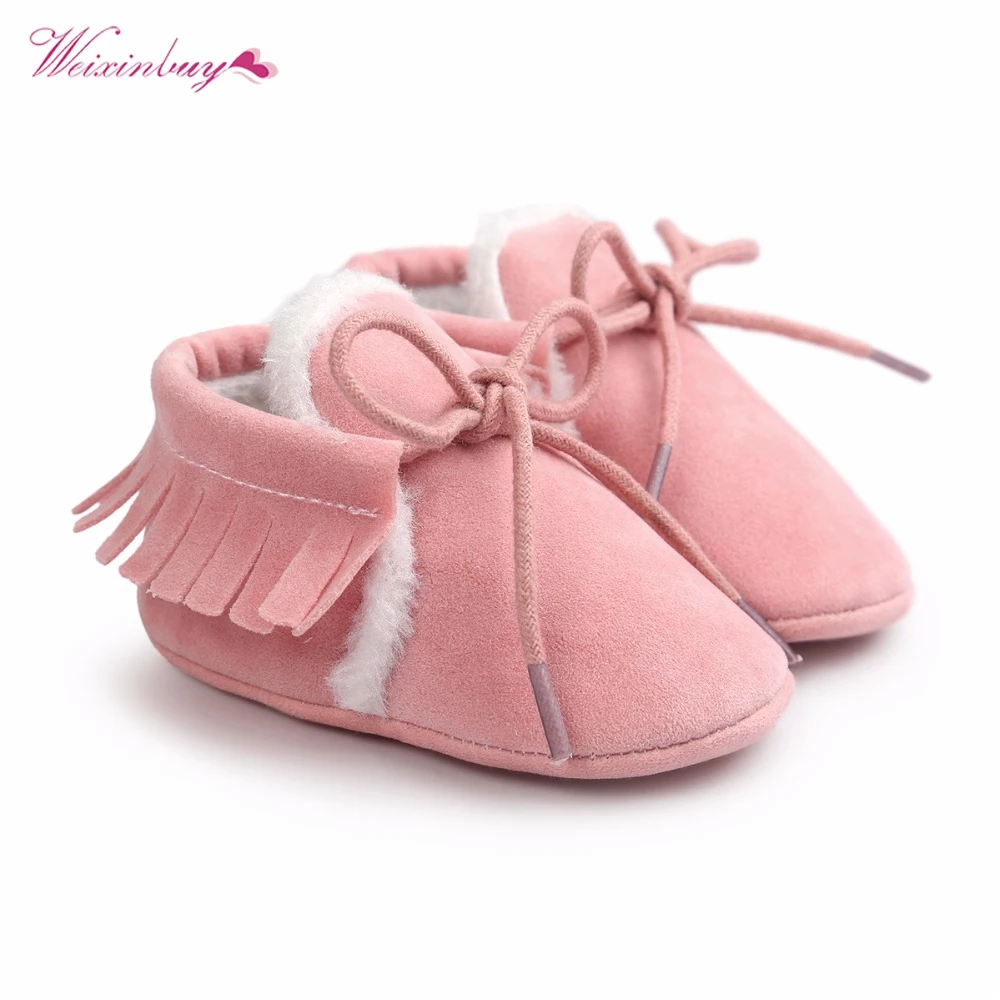 Для маленьких мальчиков девочек Мягкие Мокасины moccs Обувь Bebe бахрома на мягкой подошве нескользящая обувь Обувь для младенцев новые из