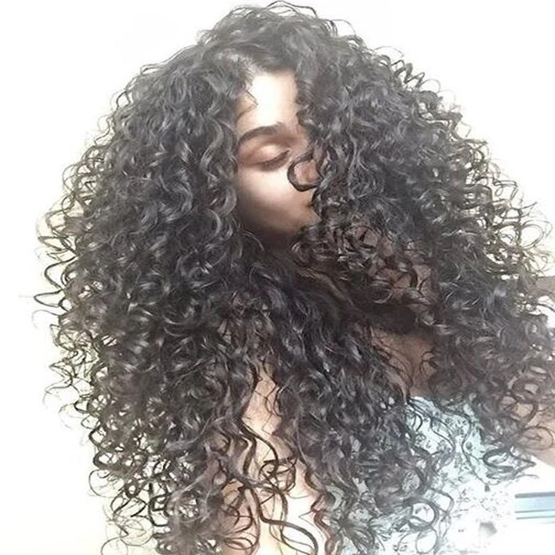

Short Human Hair Wigs Curly Virgin Peruvian Remy Hair Full Lace Wig Kinky Curly Wig Unprocess Hair Lace Front Wig