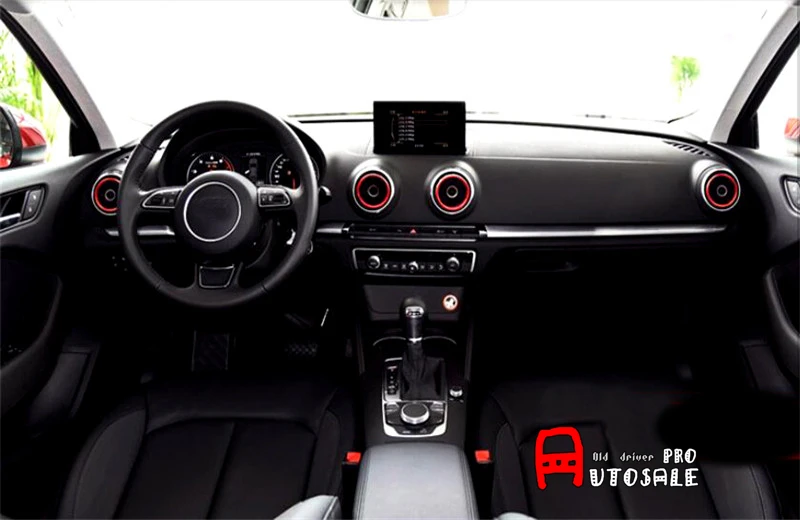 Metal Red Air-condition Vent Outlet Cover Trims Interior Chromium Styling Parts 4pcs For Audi A3 8V 2012 2013 2014 2015 Metal Red Air-condition Vent Outlet Cover Trims Interior Chromium Styling Parts 4pcs For Audi A3 8V 2012 2013 2014 2015