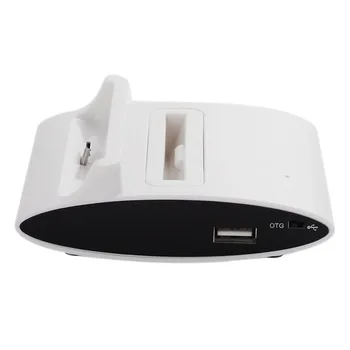

3 in 1 OTG USB Desktop Charger Dual Base Data Sync Charge + Replacement Slot Charger Dock Battery Stand Holder - White