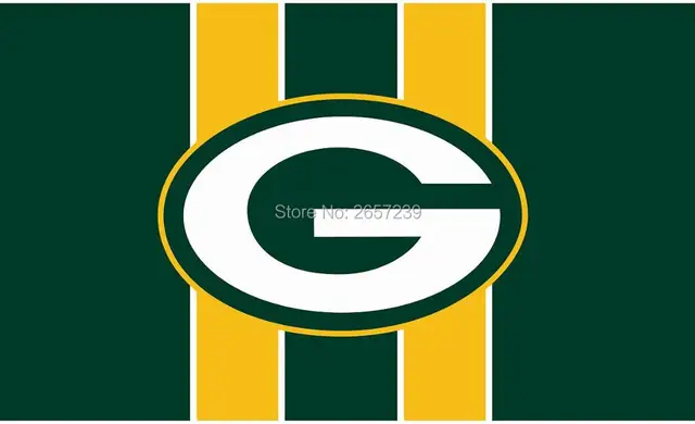 green bay packers logo flag 3x5ft nfl banner150x90cm 100d polyester