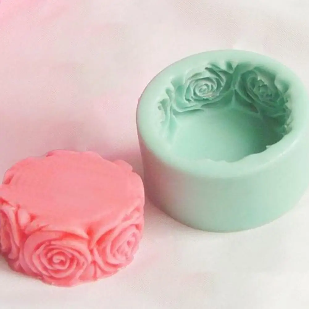Flower Bloom Rose Shape Silicone Fondant Soap 3D Cake Mold Cupcake Jelly Candy Chocolate Decoration Baking Tool Moulds