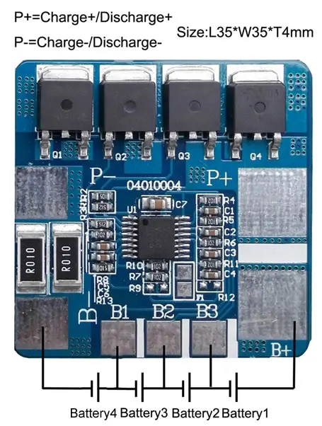 Схема защиты 4S 10A PCB PCM BMS батарея Защитная плата для 14,8 в литий-ионный элемент литиевой батареи пакет SH04010004-LX4S10A