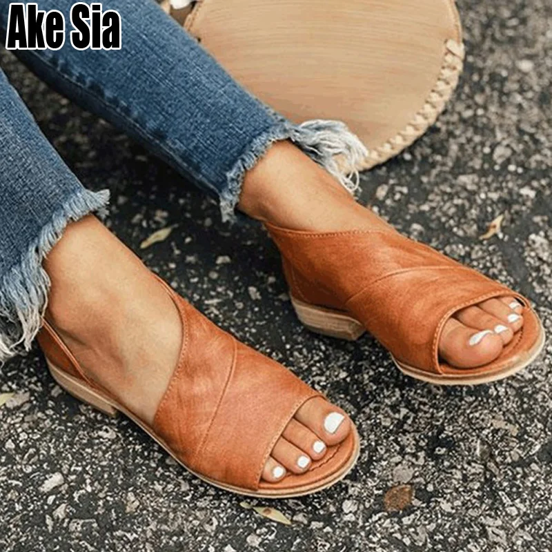 

British Style Sexy Leopard Print Fashion Female Women Lady Girl Casual Peep Toe Low Heels Ankle Hollow Mujer Sandals Shoes A751