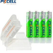 8PCS/lot PKCELL AAA Batteries Ni-MH 1.2V 850mAh AAA Rechargeable Battery 3A Low Self-Discharge Baterias with 2 Battery Case Box