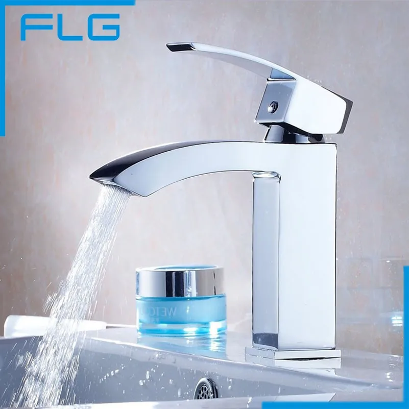 

High Quality Delicate Waterfall Faucet Bathroom Sink Mixer Tap Basin Faucets Hot and Cold Water Torneira