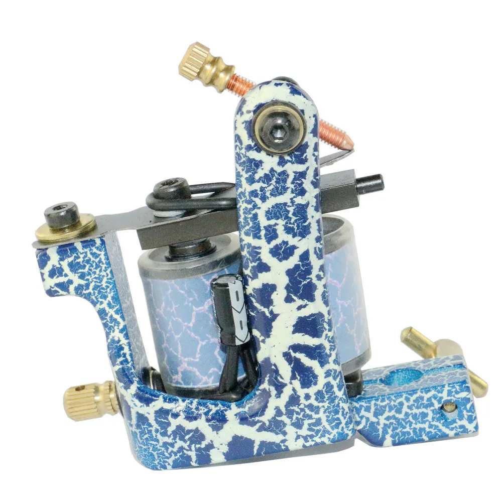 Professional Carbon Steel Tattoo Machine 10 Warp Coil Dual coiled