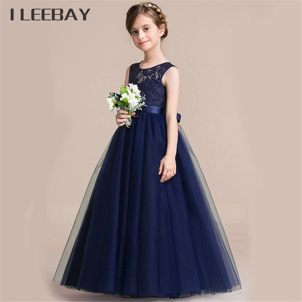 Baby Girls Princess Long Dress Flower Girl Wedding Party ...