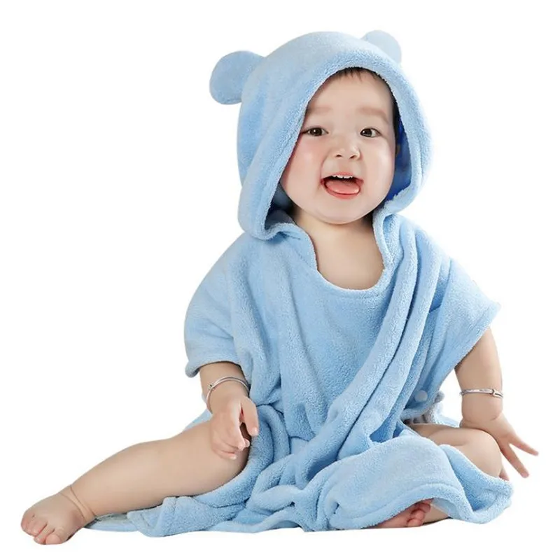 

Hooded Kids Towel Cotton Bath Towel Newborn Hooded Blanket for Baby 0-24 Months