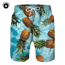 Для мужчин ананас с принтом, быстро сохнет пляжные шорты для серфинга шорты новая летняя Для мужчин s Плавание Мужские Шорты для купания пляжные шорты для плавания, одежда