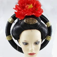 Китайская древняя Королева волос для женщин Династия Тан принцесса косплей аксессуары для волос винтажные рыжие волосы в форме волос