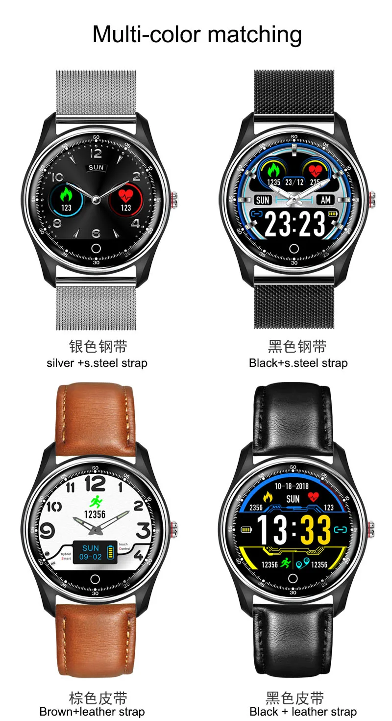 Высококачественные ЭКГ PPG умные часы электрокардиограф часы ЭКГ монитор сердечного ритма кровяное давление спортивные умные часы для IOS Android