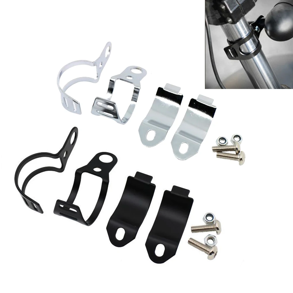 

Fork Clamp Type Motorcycle Turn Signal Lamp Holder Turn Light Mount Bracket For 30-45mm Front Fork Harley Scooter Motorcycle