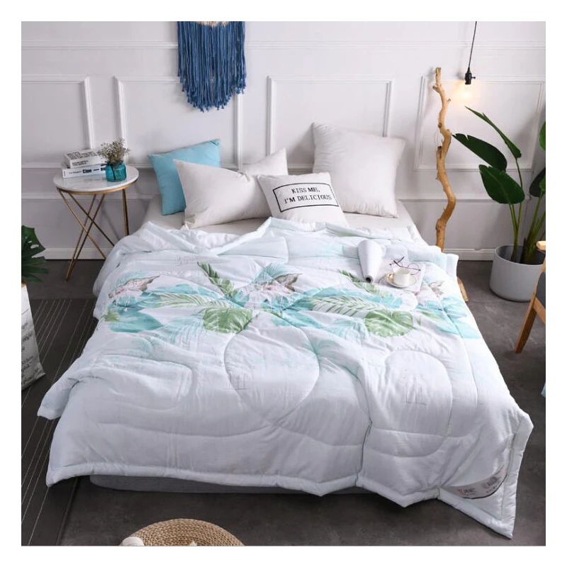 King size постельное шелковое одеяло королева новая ткань стеганое одеяла Colchas Para Cama