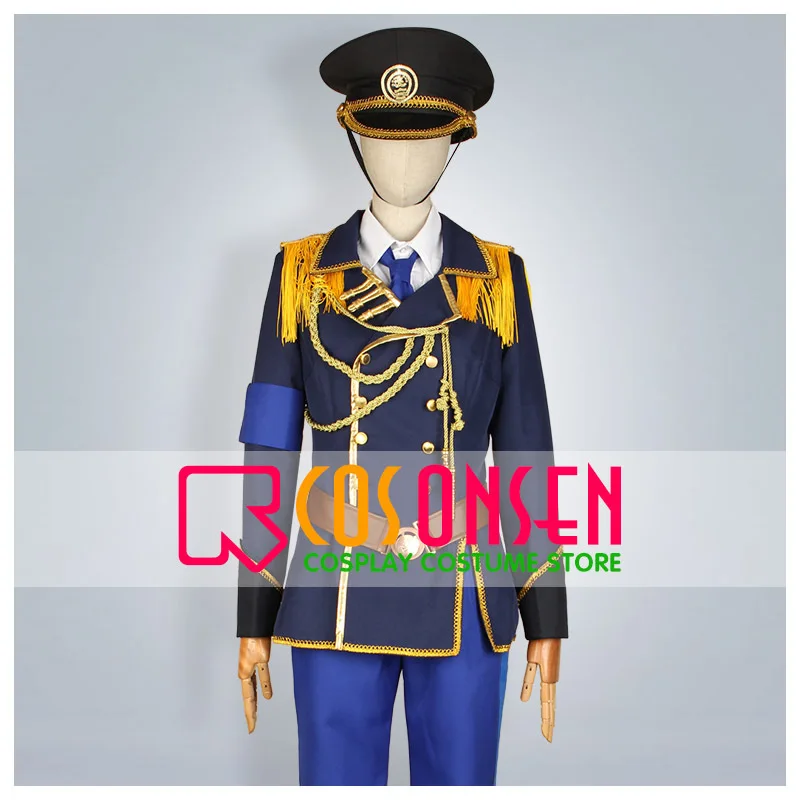 

COSPLAYONSEN K Project Fushimi Saruhiko Spoon Blue Military Uniform Cosplay Costume Any Size