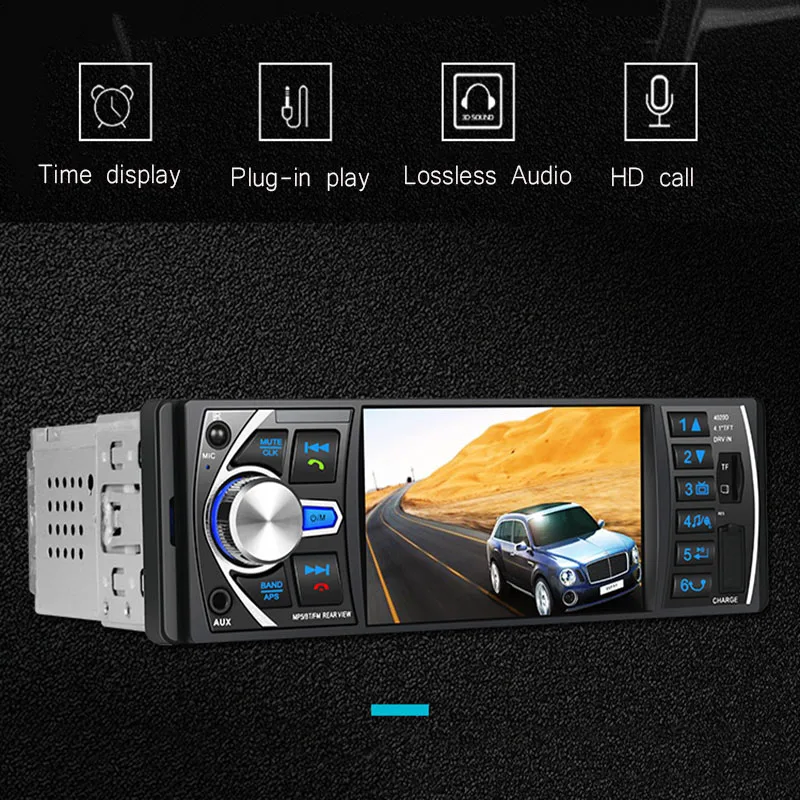 12 В 4*60 Вт Bluetooth Hands-free Звонки Автомагнитола WAV MP3 WMA многомодовый аудио плеер fm-радио функция поддерживает Bluetooth MP5
