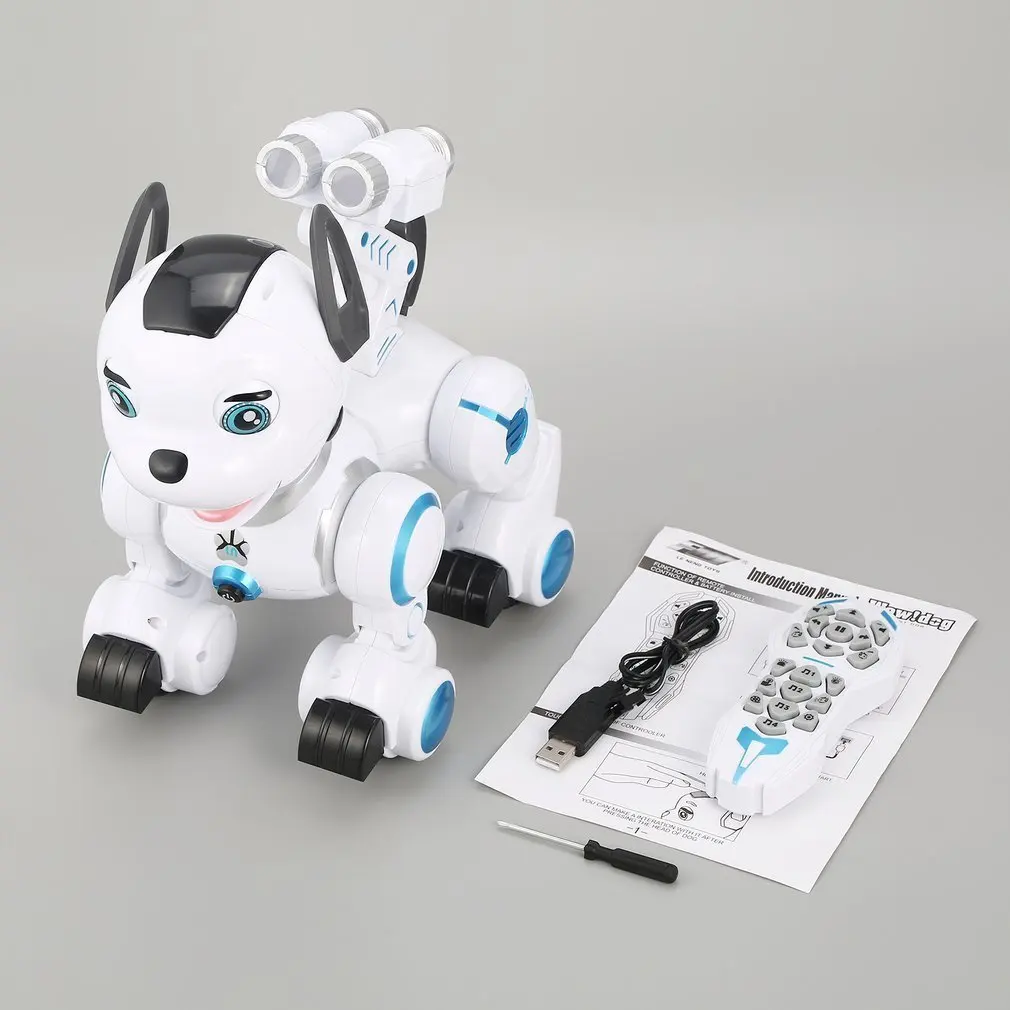 

K10 Smart RC Dog Dance Head Spin Blink Patrol Remote Control intelligent Robot Dog Electronic Pet Toy Kid Children Gift