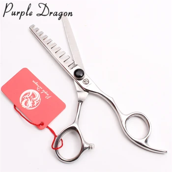 

6" 17cm Purple Dragon Straight Thinning Scissors Hair Scissors 10 Teeth Beauty Tools Professional Hairdressing Scissors Z2005-C