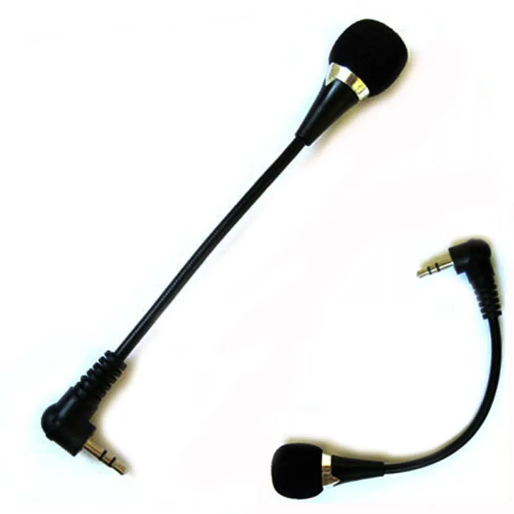 

Flexible 3.5mm Sockets Mini Microphones Mic For PC Laptop Desktop Skype Black plug computer microphone small jack microphone APE