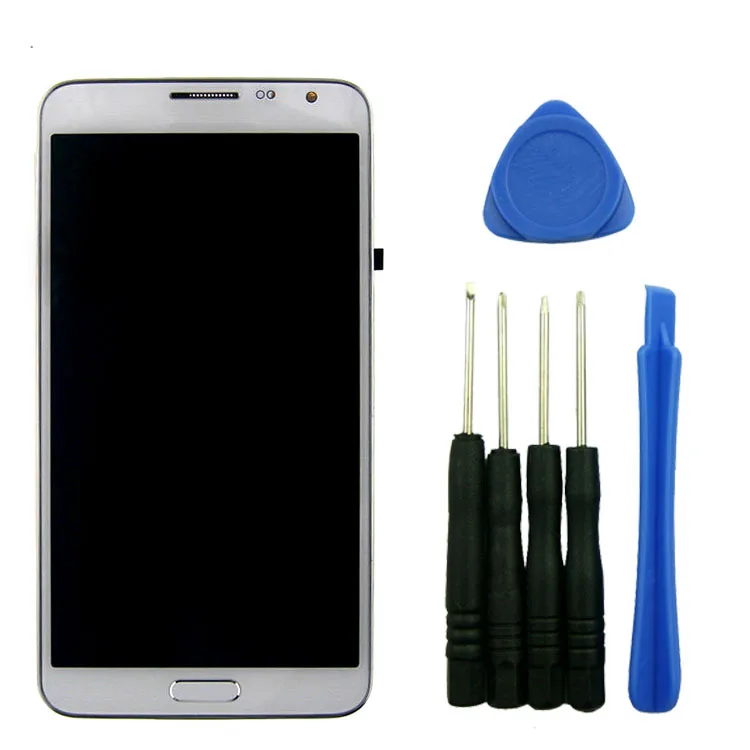

White LCD display Touch Screen Digitizer Assembly+Frame for Samsung Galaxy Note 3 Mini Neo N750 N7505 with tools