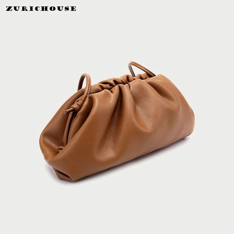 

Unua amo Brand Cloud Bag Women Luxury Soft Genuine Leather Dumpling Shoulder Crossbody Bags Large Capacity Clutch Purse Ladies