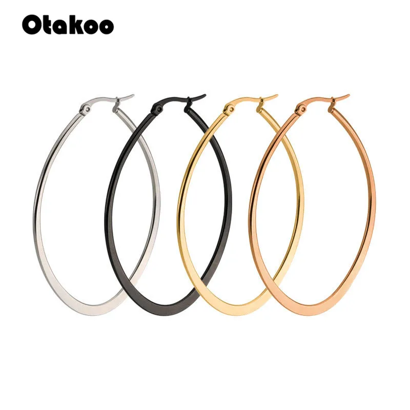 Otakoo 4 farbe 316L edelstahl schmuck frauen ohrringe Gold farbe mode schmuck ohr ring freies verschiffen Eigenschaften