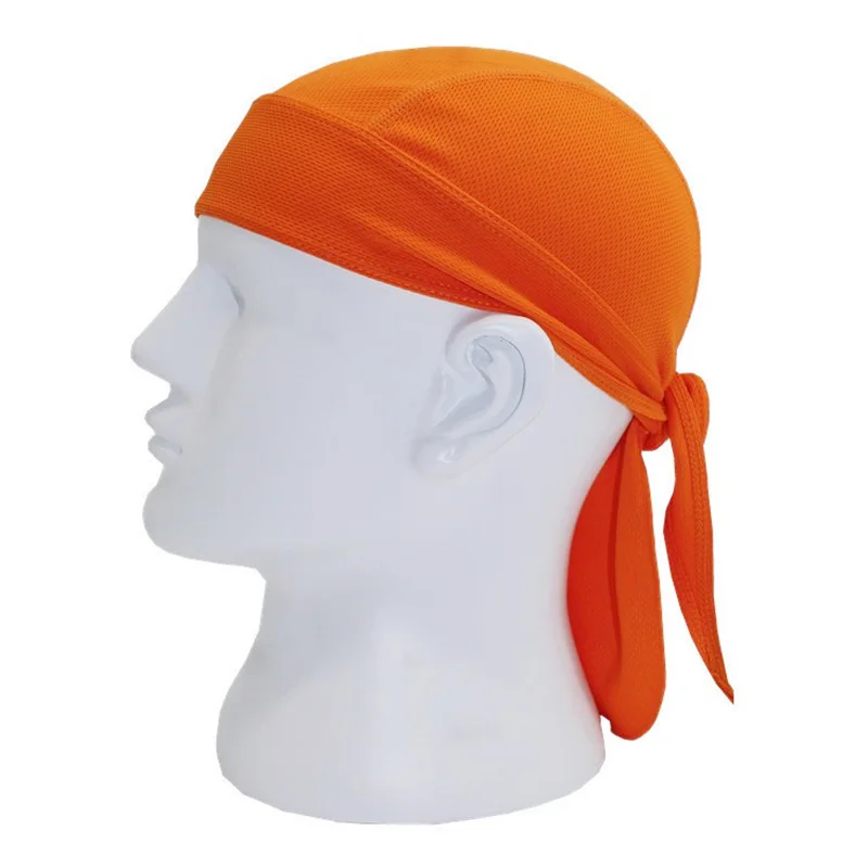 Спортивная мотоциклетная маска для лица, Байкерская Пиратская шапка, повязка на голову, Зимняя Теплая Лыжная повязка на голову, головной платок в стиле хип-хоп рок, головной шарф - Цвет: Оранжевый