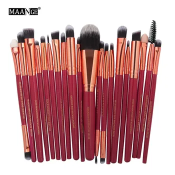 

20 Pcs Makeup Professional Bruhes Soft Cosmetics Lip Set Tools Face Makeup Eyebrow Lip Eyeliner Brushes W8