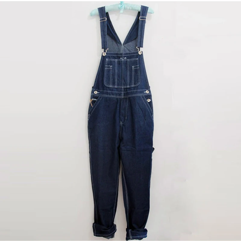 Hot 2018 Men's Plus Size 26-40 42 44 46 Overalls Large Size Huge Denim Bib Pants Fashion Pocket Jumpsuits Free Shipping Brand