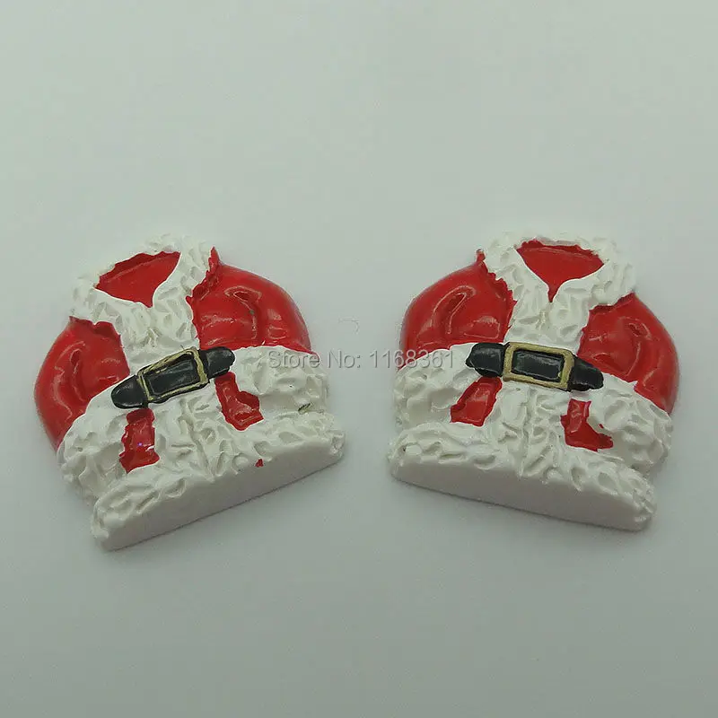1pcs/lot resin flatback Father Christmas coat 29mm Cabochons Scrapbooking Hair Bow Center DIY Christmas decration C108-2