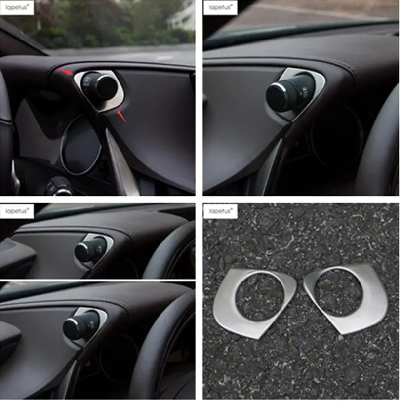 

Lapetus Accessories For Lexus ES 2018 2019 Driving Model Adjustment Knob Panel Molding Cover Kit Trim 2 Piece / Stainless Steel