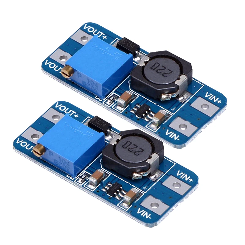 2pcs MT3608 DC DC adjustable step up power converter module for Arduino More