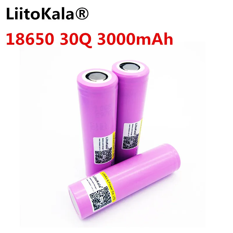 Najtaniej 4 LiitoKala 100% oryginalny 18650 INR 30Q INR18650 baterie 3.7V 3000 mAh akumulator litowo jonowy