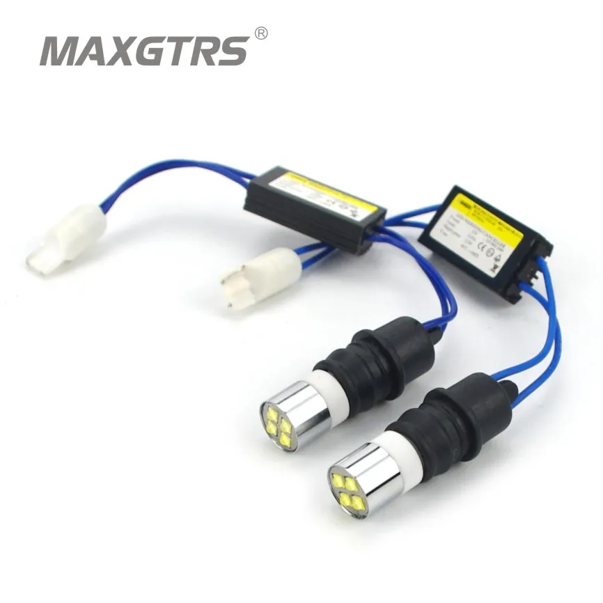 

5XT10 194 W5W CREE Chip Led White 4-SMD 20W With Lens Canbus No Error Bulbs DRL Car Interior Wide Reverse Source Light For BMW