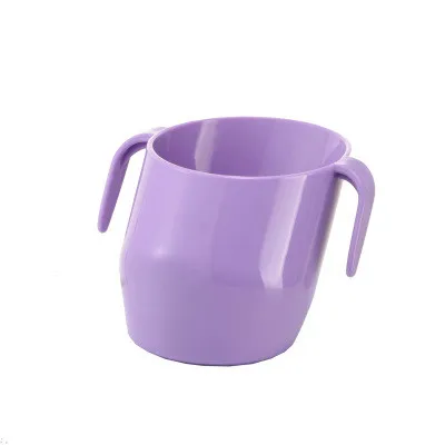 Детские изоляционные косой рот чашки герметичные детские обучения питьевой чашки барабанные устойчивые Детские питьевые чашки для детей - Цвет: purple