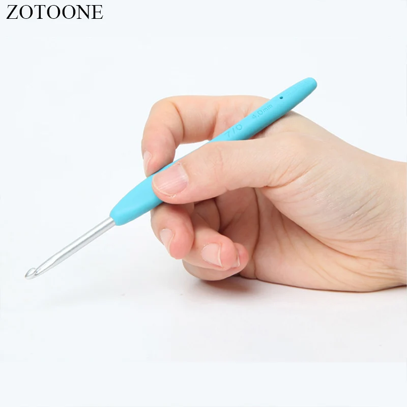 ZOTOONE 12 размеров Цветной алюминиевый крючок для вязания крючком швейные