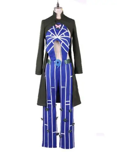

JoJo's Bizarre Adventure Jolyne Kujo Cosplay Costume top+pant+coat