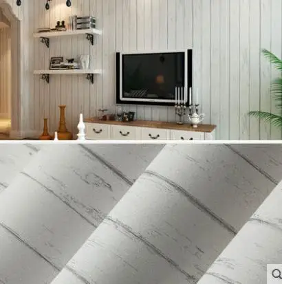 New Simple modern Mediterranean wallpaper self-adhesive vertical stripes wallpaper bedroom warm living room TV background wall