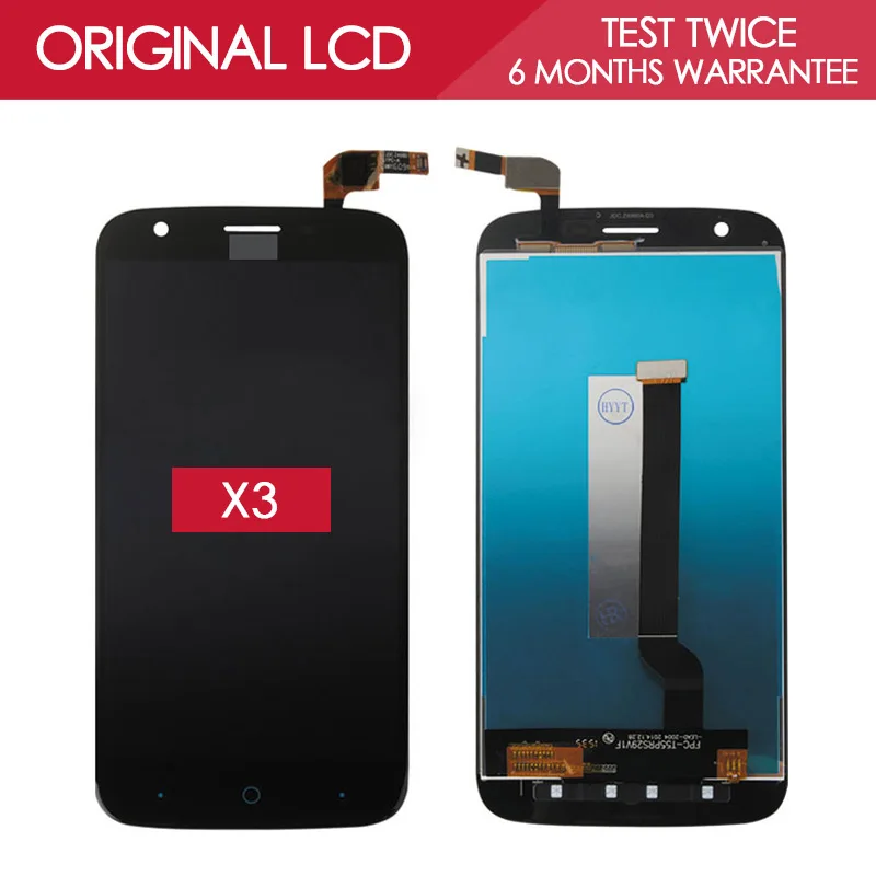 

Tested Original 5.0 inch Black White Gold 1280x720 Display For ZTE Blade X3 D2 T620 A452 LCD Touch Screen Replacement