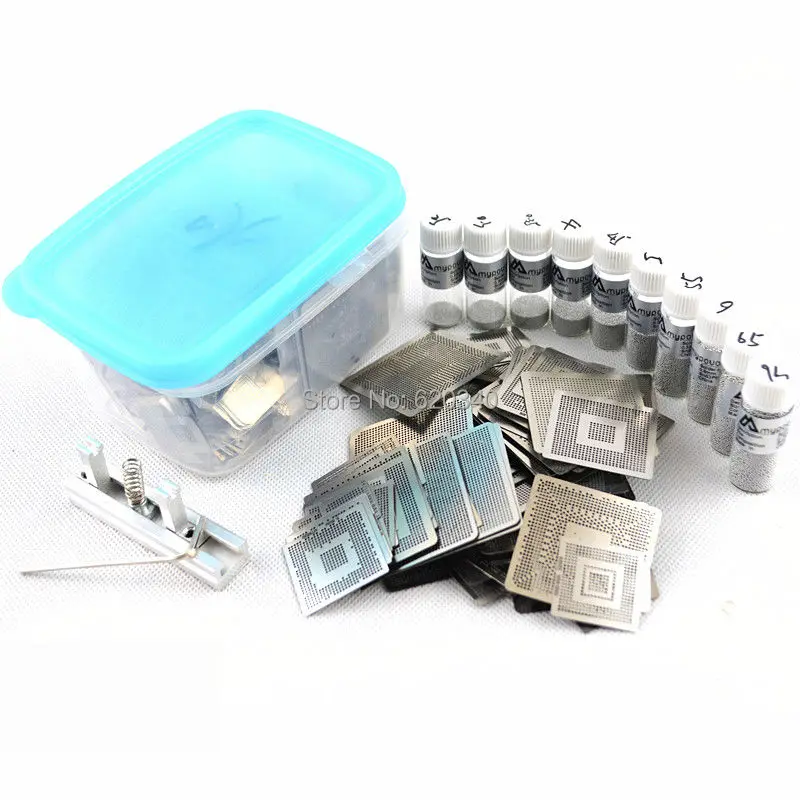 

New Upgrade 810/model BGA Stencil Bga Reballing Stencil Kit with direct heating Reballing station Replace+10/PCS BGA Solder ball