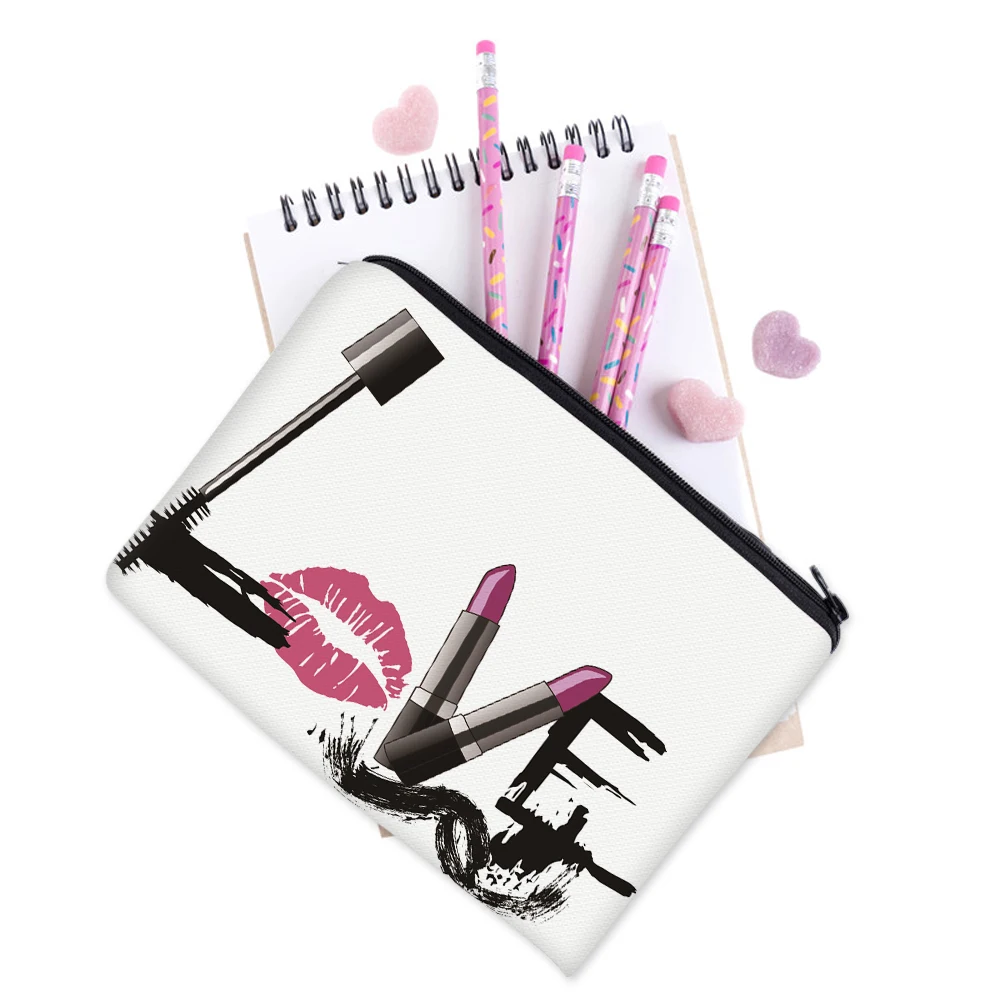 Deanfun النساء التجميل أكياس إلكتروني 3D الطباعة الحب الأزياء ماكياج المنظم للمسافرين 85033