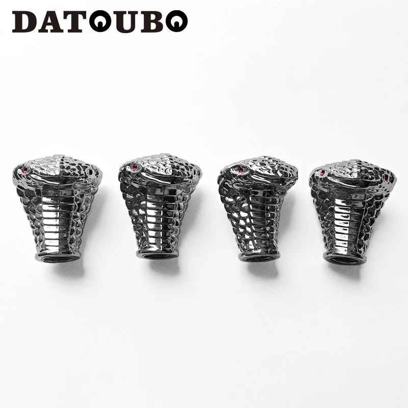 

DATOUBO 500pcs high quality chrome snake design novelty car tire universal valve stem cap.motorcycle wheel valve cap.wholesale