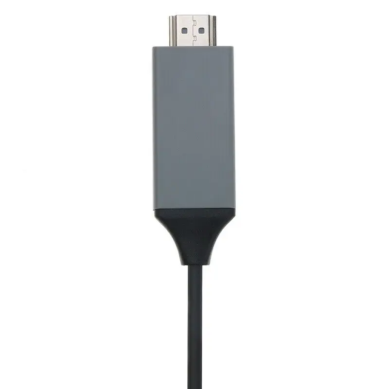 USB-C Тип C к HDMI 4 K кабель HD ТВ цифровой аудио-видео адаптер для Android samsung S8 S9 Xiaomi MacBook - Цвет: Серый
