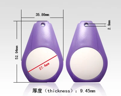 1000 шт. 125 кГц EM4100 ID RFID брелков, теги RFID, маркер для управления доступом KF-13