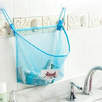 1 Pc Child Bath Toy Storage Bag Organiser Net Suction Baskets Kids Bathroom Mesh Bag For Baby 1