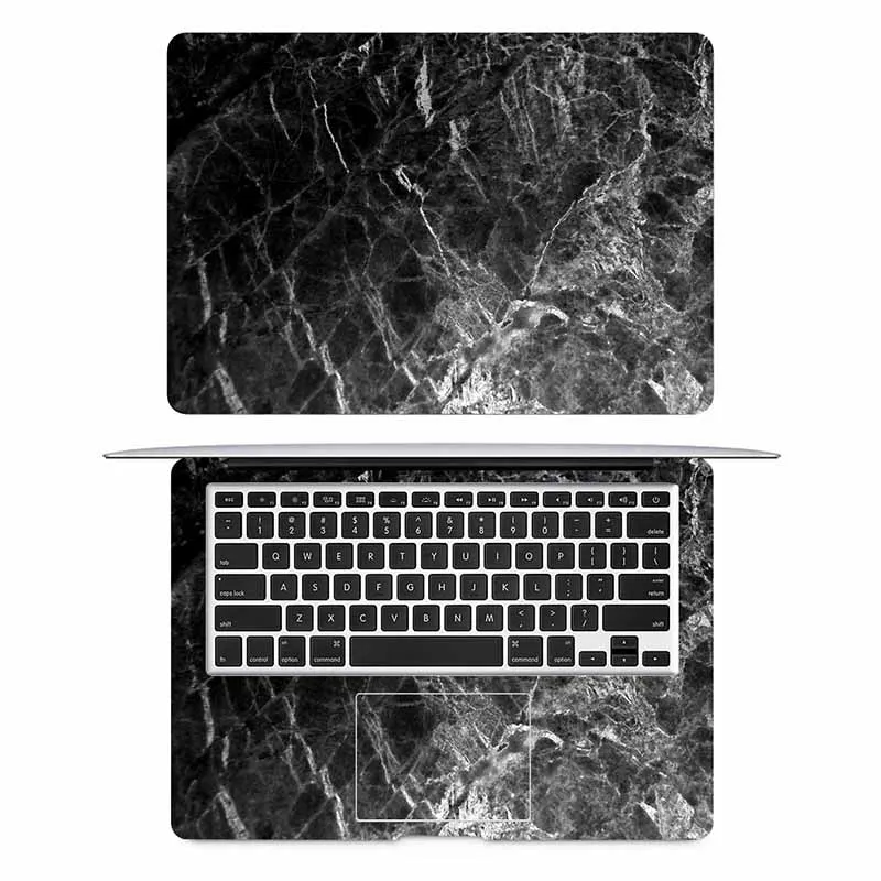 Черная мраморная текстура ноутбука полное покрытие кожи для наклейка для MacBook Air Pro retina 11 12 13 15 дюймов защитный Блокнот Наклейка кожи - Цвет: AC side