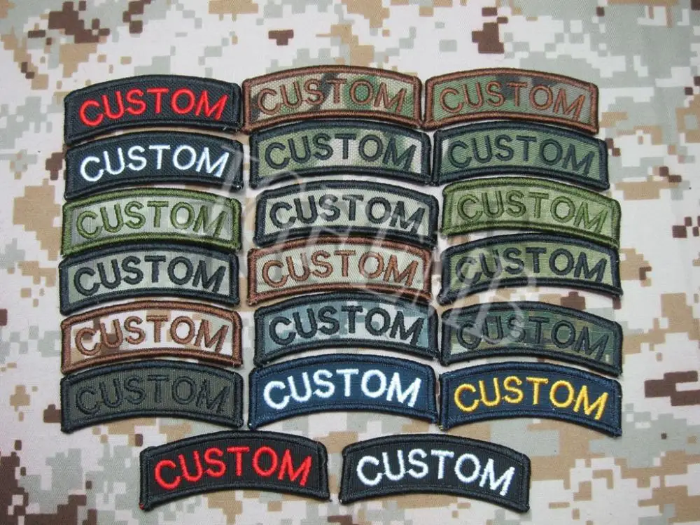 Дуги пользовательское имя лента текста бренд настроение тактика Военная Униформа заплата вышивки