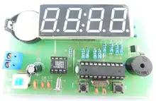 Бесплатная Доставка! 1 шт. 4-разрядный СКМ AT89C2051 DS1302 цифровые часы DIY kit