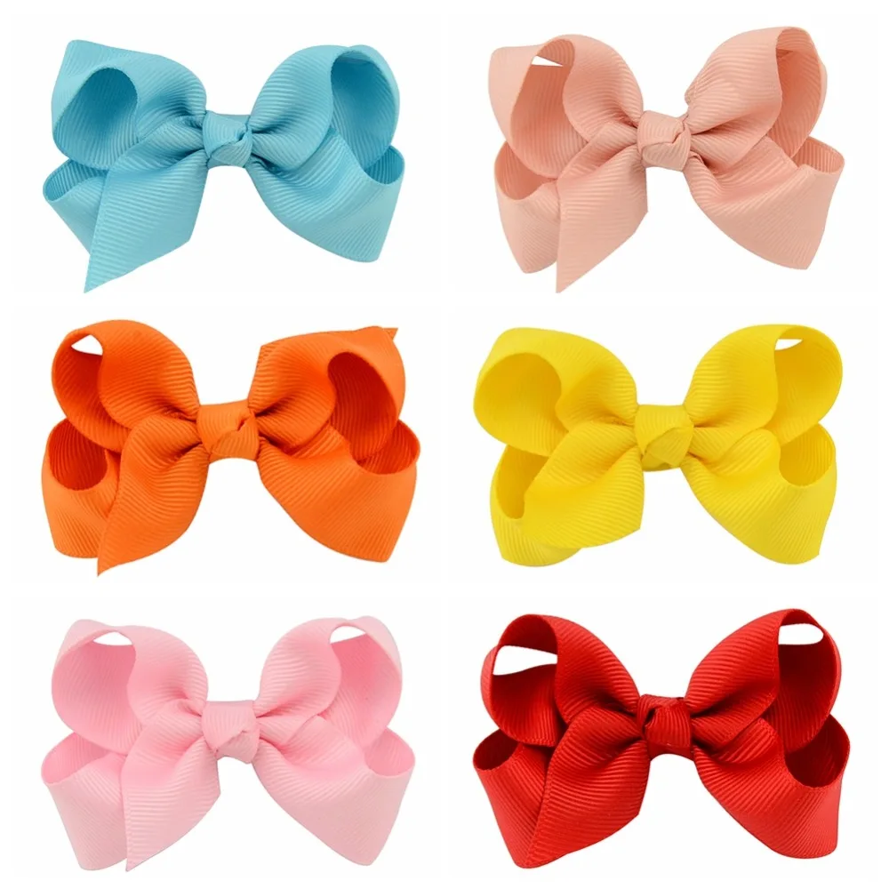 

1pcs 3 Inch Grosgrain Ribbon Bows Hair Accessories With Clip Boutique Bow Hairpins Hair Accessory for Girl Gift 563