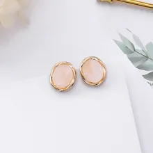 Новинка, круглые акриловые женские винтажные серьги-гвоздики, 3 цвета, серьги для женщин, бижутерия, модные ювелирные изделия, женские аксессуары